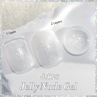 【Local】BORN PRETTY Glitter Jelly Milky White Nail Gel Polish Translucent Soak Off Nail Gel Vernis Semi Permanent Gel 10ml