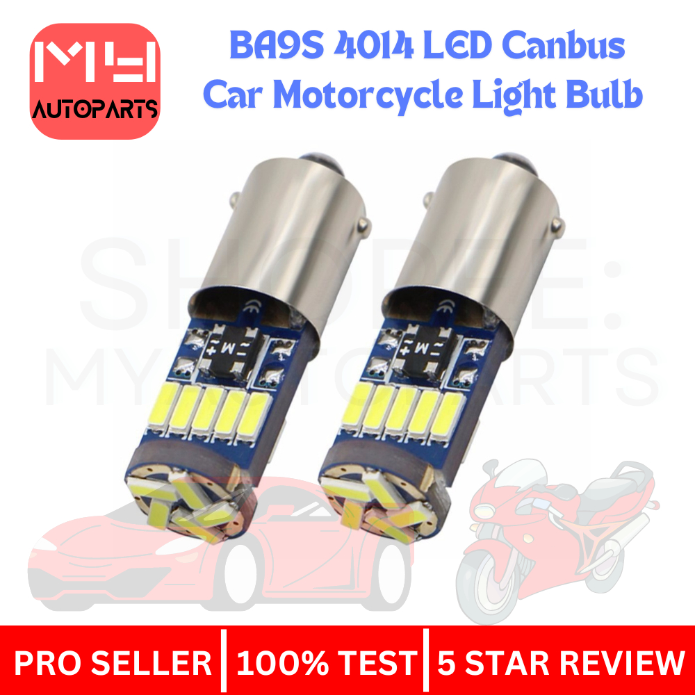 Ba9s 4014 15 LED สีขาว canbus หลอดไฟสําหรับรถยนต์และรถจักรยานยนต์สําหรับไฟอ่านหนังสือ, ไฟป้ายทะเบียน