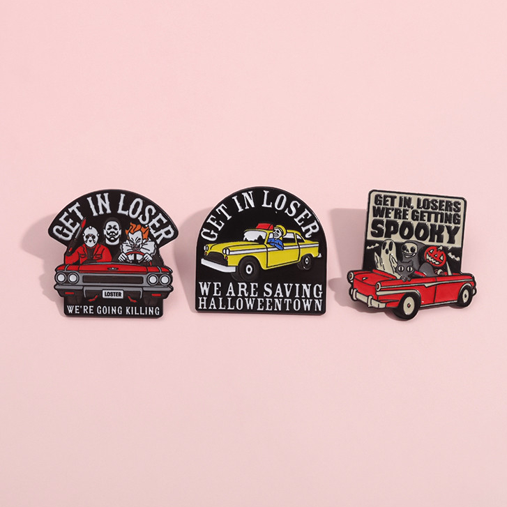 ตลกได้รับใน Loser เข็มกลัด Pin Punk Skeleton Ghost เข็มกลัดเสื้อผ้าป้ายปกฮาโลวีนอุปกรณ์เสริมของขวัญ