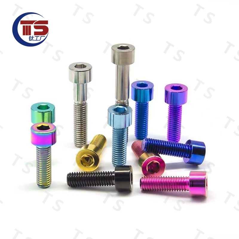 Ts ไทเทเนียม M8 สกรู M8X25 มม.หัวทรงกระบอกหกเหลี่ยมซ็อกเก็ตสกรูจักรยาน Crank หัวรถจักรเครื่องยนต์เชลล์ดัดแปลงไทเทเนียม Bolt สกรูความแข็งแรงสูง
