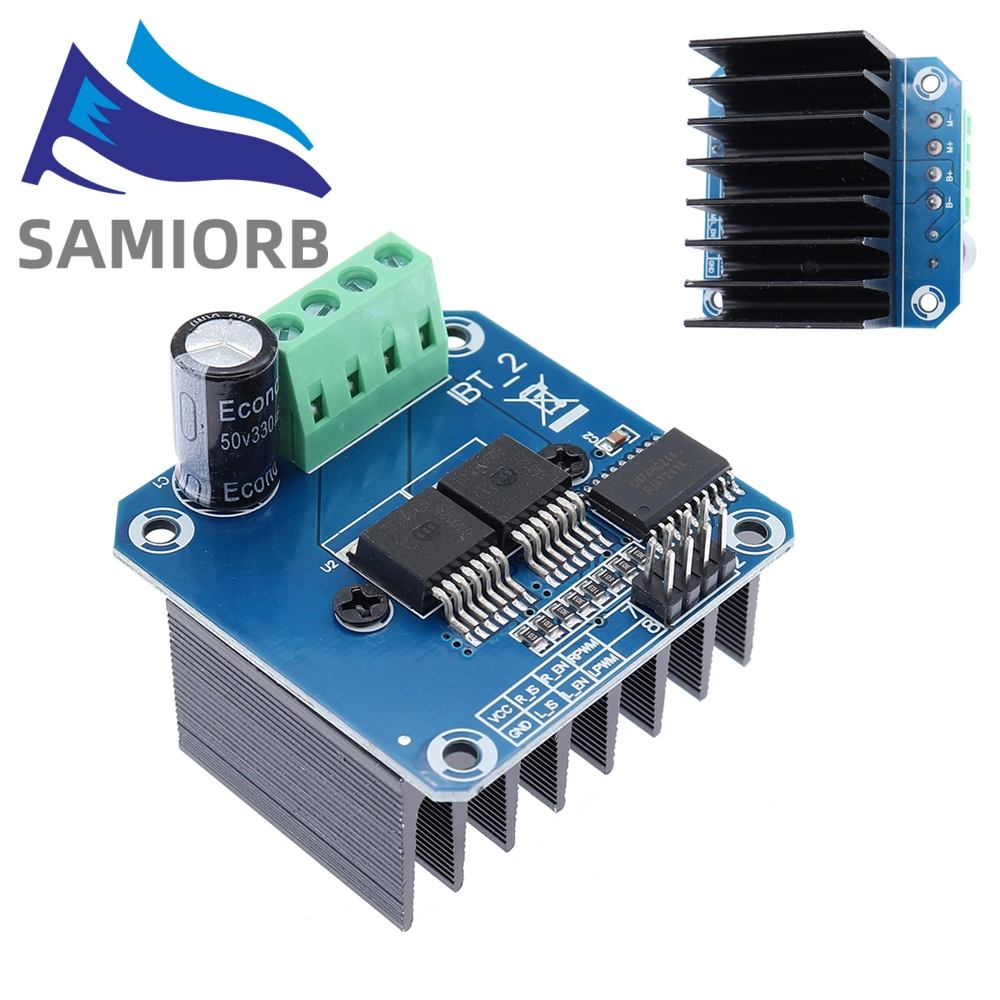 Double BTS7960 43A H-bridge โมดูลไดร์เวอร์มอเตอร์กําลังสูง/ diy รถอัจฉริยะ Current diagnostic สําหรับ Arduino