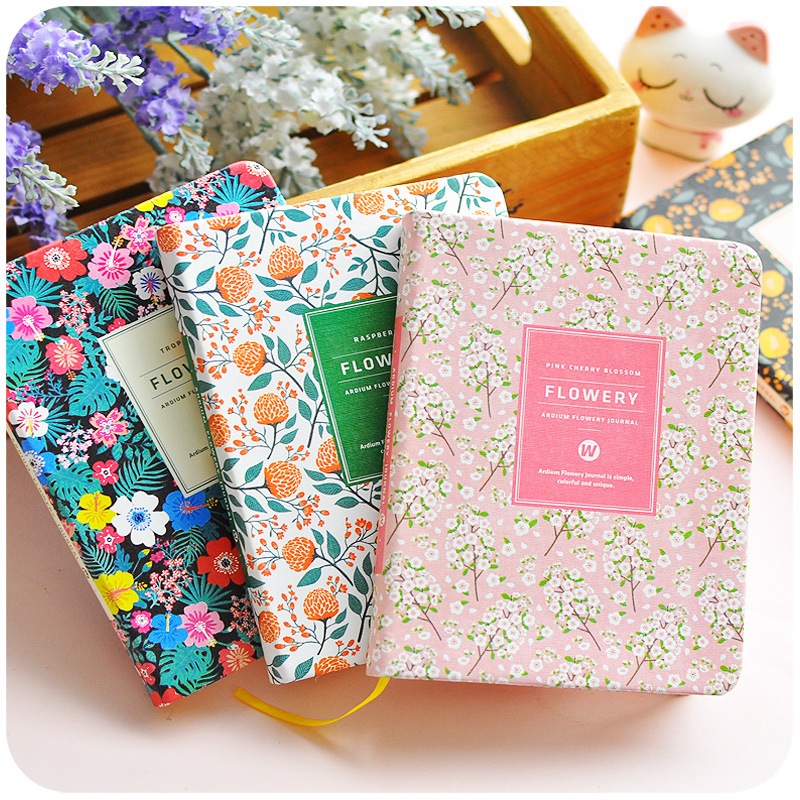 Kawaii Floral Planner Notebook A6/A5 รายปี Agenda Schedule Organizer รายเดือนรายสัปดาห์ Daily Planner Budget Book ไดอารี่สมุดบันทึก Notepad