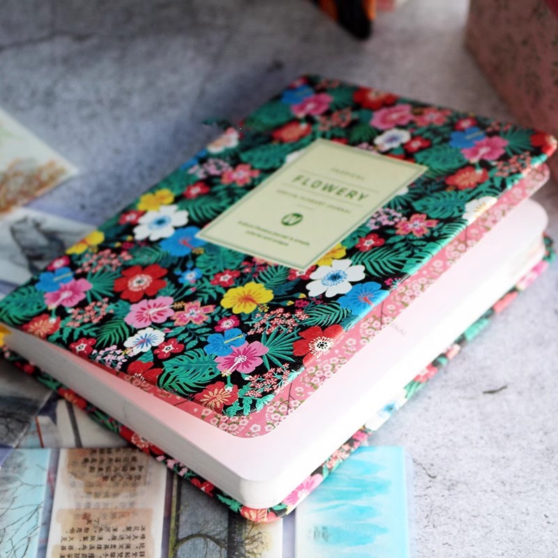 Kawaii Floral Planner Notebook A6/A5 รายปี Agenda Schedule Organizer รายเดือนรายสัปดาห์ Daily Planner Budget Book ไดอารี่สมุดบันทึก Notepad