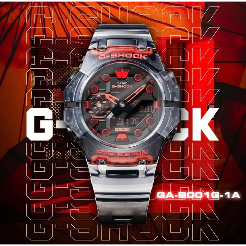 Analog-digital NIGHT LIGHT GA-B001 SERIES STYLISH X URBAN SRRET GA-B001G-1A PREMIUM Sport Man Watch