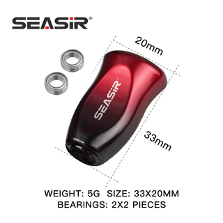 Seasir DIY Baitcasting Reel Knob Grip 4 แบริ่ง 5g 33*20 มม.ABS ตกปลา Reel อุปกรณ์เสริมดัดแปลง Grip สําหรับ SEASIR ,SHIMANO,DAIWA,Abu Garcia