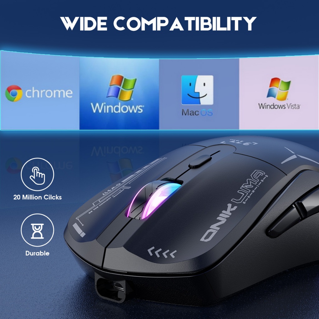 Onikuma K8 RGB หูฟังเกม+CW917 แพ็คเกจเมาส์เหมาะสําหรับ PC/แล็ปท็อป