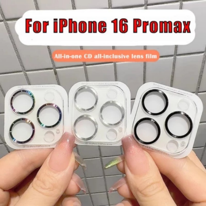 ฟิล์มกันรอยเลนส์กล้อง แบบเต็ม สําหรับ for iPhone 16 15 pro max 14 13 12 11 Pro Max