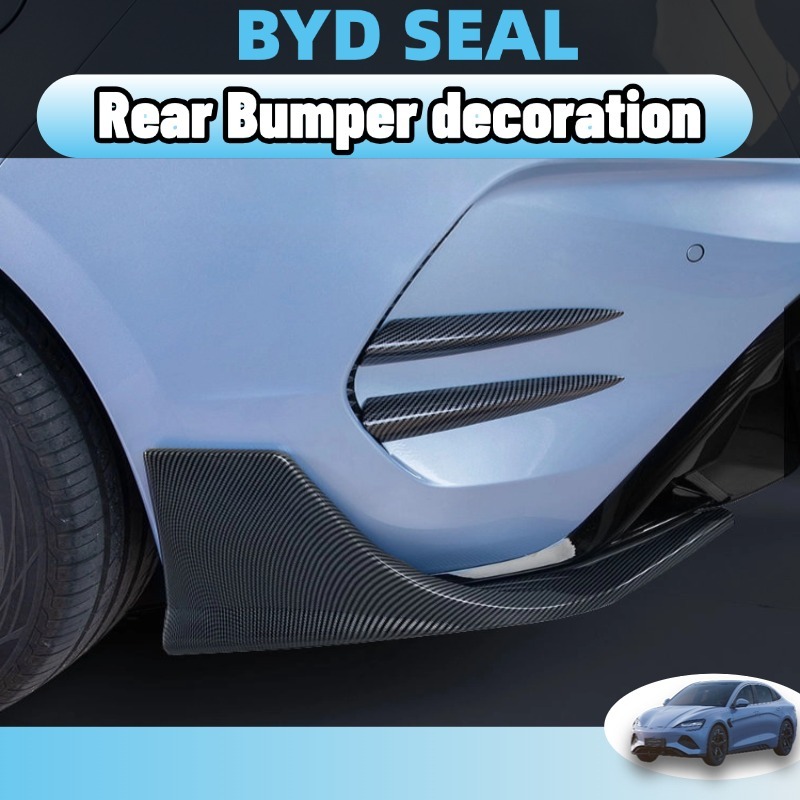 Byd seal 2024-2025 สปอยเลอร์ 6 ชิ้น ชุดแต่ง กันรอย spoiler bodykit คาร์บอนไฟเบอร์ สีดำสดใส สำหรับติดด้านหลังรถยนต์ อุปกรณ์ตกแต่งรถยนต์