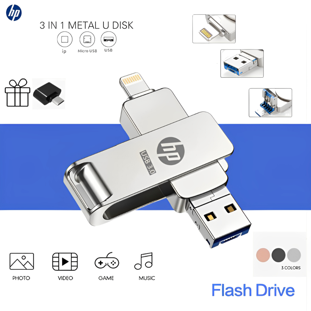 2-in-1 OTG USB แฟลชไดรฟ์ 1TB Type-C หน่วยความจําโลหะสําหรับโทรศัพท์มือถือคอมพิวเตอร์