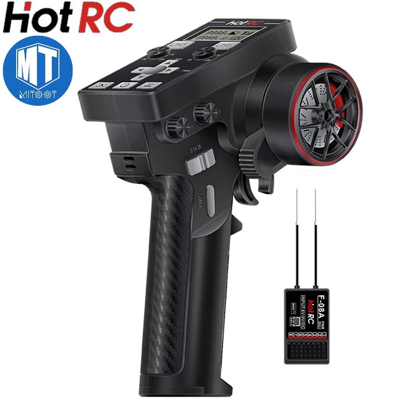Hotrc CT-6B 8CH เครื่องส่งสัญญาณรีโมทคอนโทรล 2.4 Ghz วิทยุพร้อมตัวรับสัญญาณสําหรับ RC รุ่นรถเรือเครื