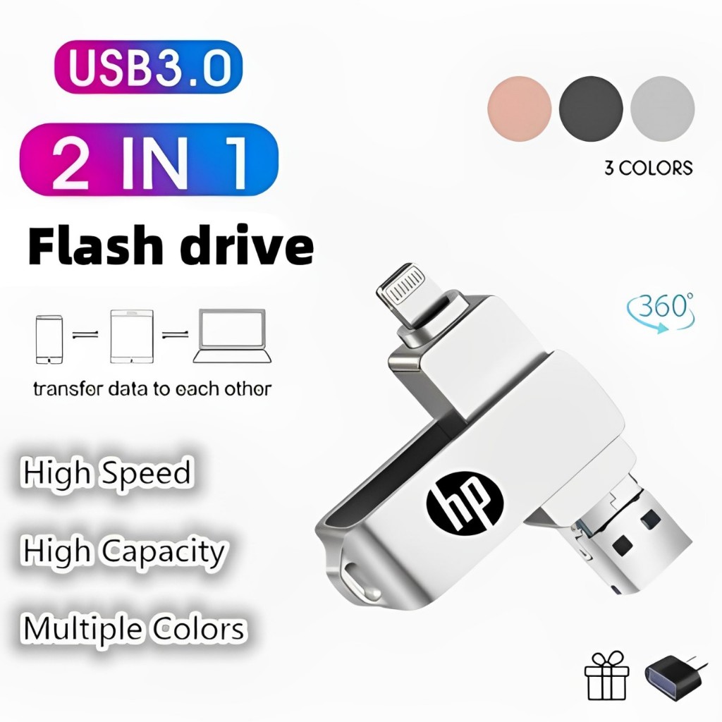 4in1 USB 3.0 OTG แฟลชไดรฟ์เครื่องอ่านการ์ดหน่วยความจําสําหรับ iOS, แท็บเล็ต Android, สมาร์ทโฟน