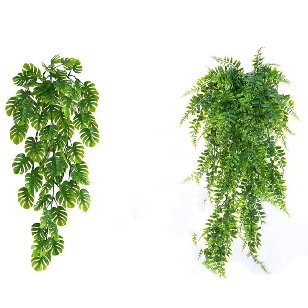 เถาแถบติดผนังห้อยพืชประดิษฐ์จําลองตกแต่งแขวนพืชตกแต่งบ้านตกแต่งห้องพรรคหน้าต่างตกแต่ง