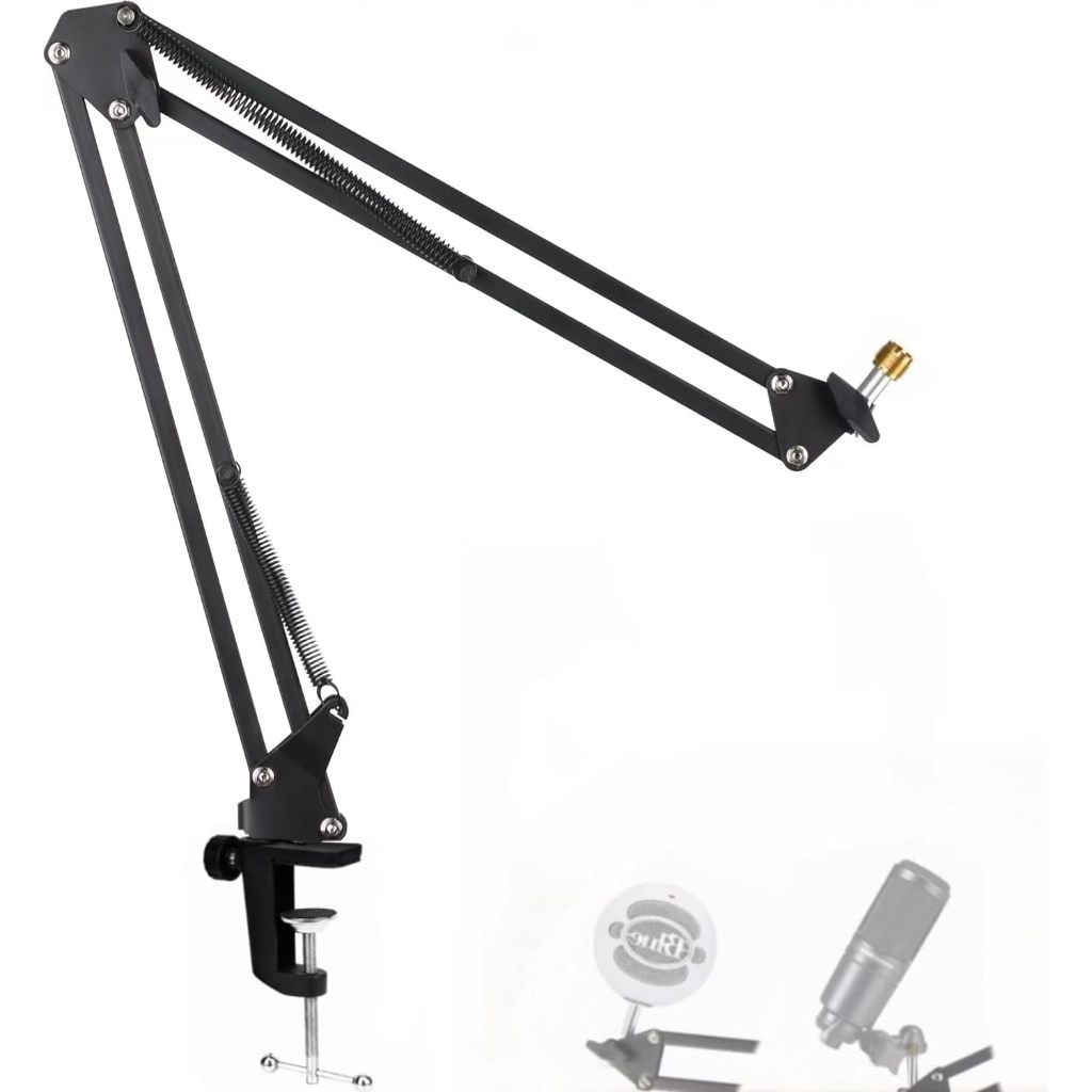 Snowball Mic Boom Arm - Heavy Duty Mic Boom Arm Desk Mount ปรับ Suspension Mic Stand ใช้งานร่วมกับ A