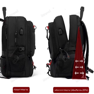 50/80L กระเป๋าเป้กันน้ำ Oxford กันน้ําความจุขนาดใหญ่ชาร์จ Usb กระเป๋าเป้สะพายหลัง
