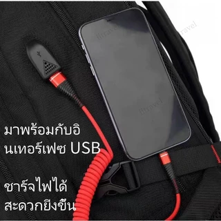 50/80L กระเป๋าเป้กันน้ำ Oxford กันน้ําความจุขนาดใหญ่ชาร์จ Usb กระเป๋าเป้สะพายหลัง