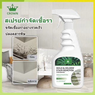 CROWN ยาทำความสะอาดกำจัดรา FUNGICIDE น้ำยากำจัดเชื้อรา สเปรย์ฆ่าเชื้อรา 500ml