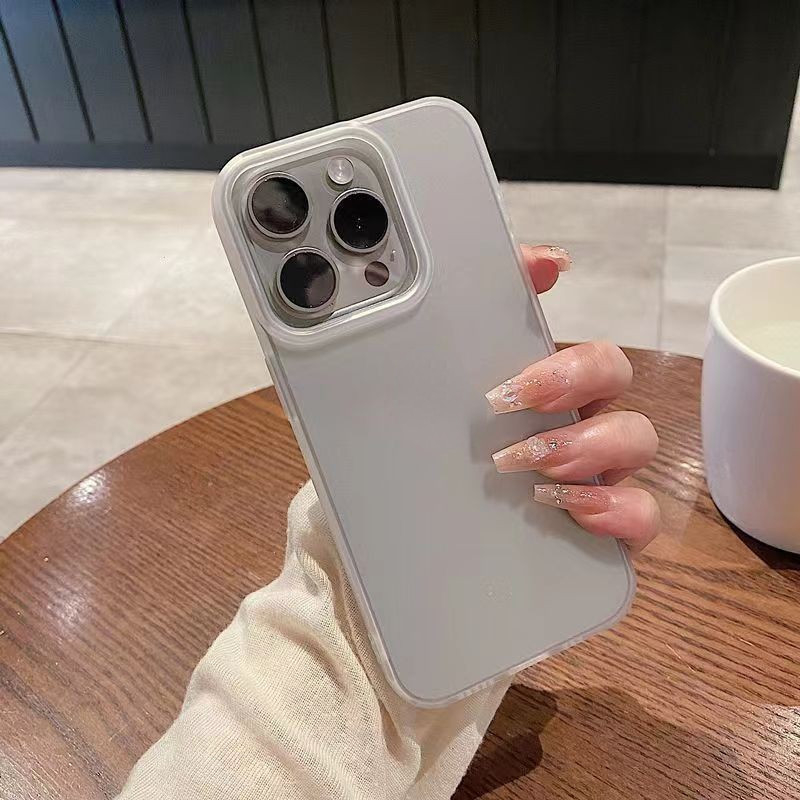 คุณภาพสูงซิลิโคนอ่อนนุ่มมีน้ําค้างแข็งป้องกันลายนิ้วมือ transpa เคสโทรศัพท์สําหรับ IPhone 16 15 14 13 12 11 Pro Max Plus XR X XS MaxTranslucent Soft TPU กันกระแทกฝาครอบ