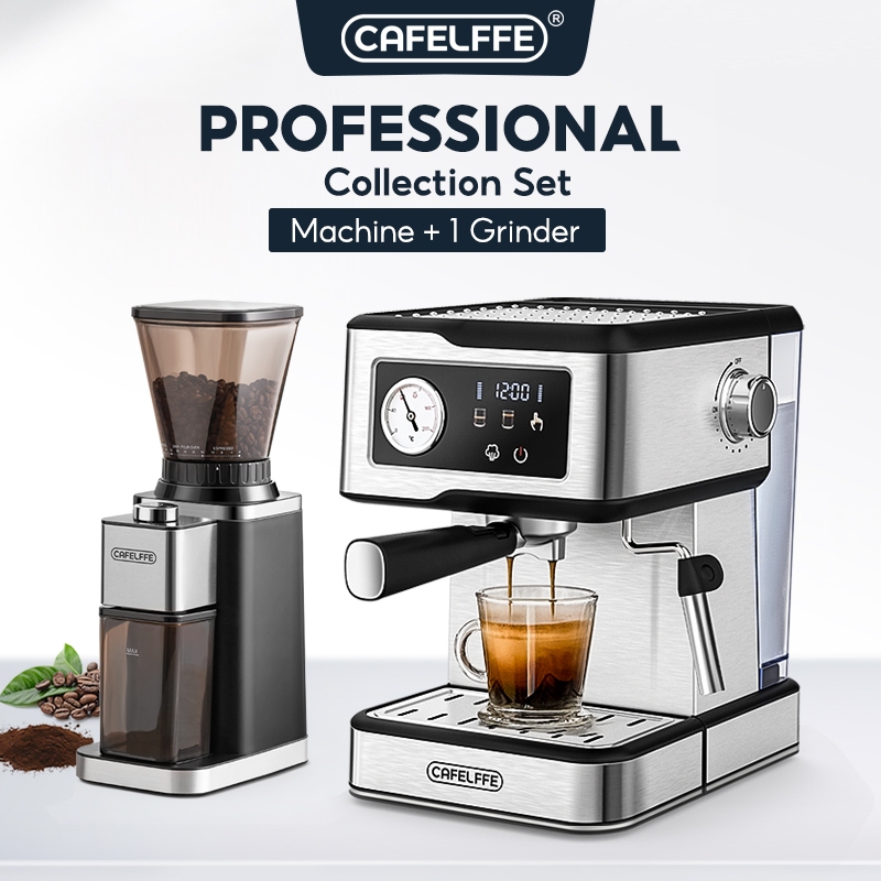 Cafelffe เครื่องชงกาแฟสด แถมฟรี!! ก้านชง+ถ้วยกรอง1 และ 2ช็อต รับประกัน​ 1ปี