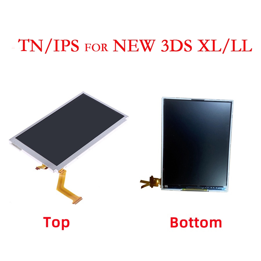 Ips LCD สําหรับหน้าจอใหม่ 3DS XL LL บนและล่างหน้าจอด้านบน 3dsxl ใหม่หน้าจอด้านล่าง 3dsll