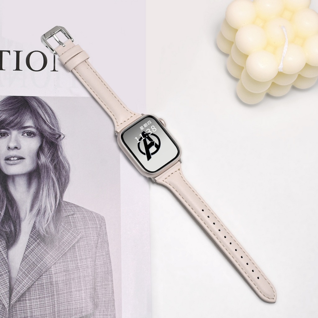 สําหรับ apple watch ultra 49 มม.46 มม.42 มม.40 มม.44 มม.41 มม.45 มม.สายหนังบางสําหรับ iwatch series 10 98 7 6 5 3 4 2 SE 38 มม.42 มม.ผู้หญิงบาง correa - รูปที่ 5