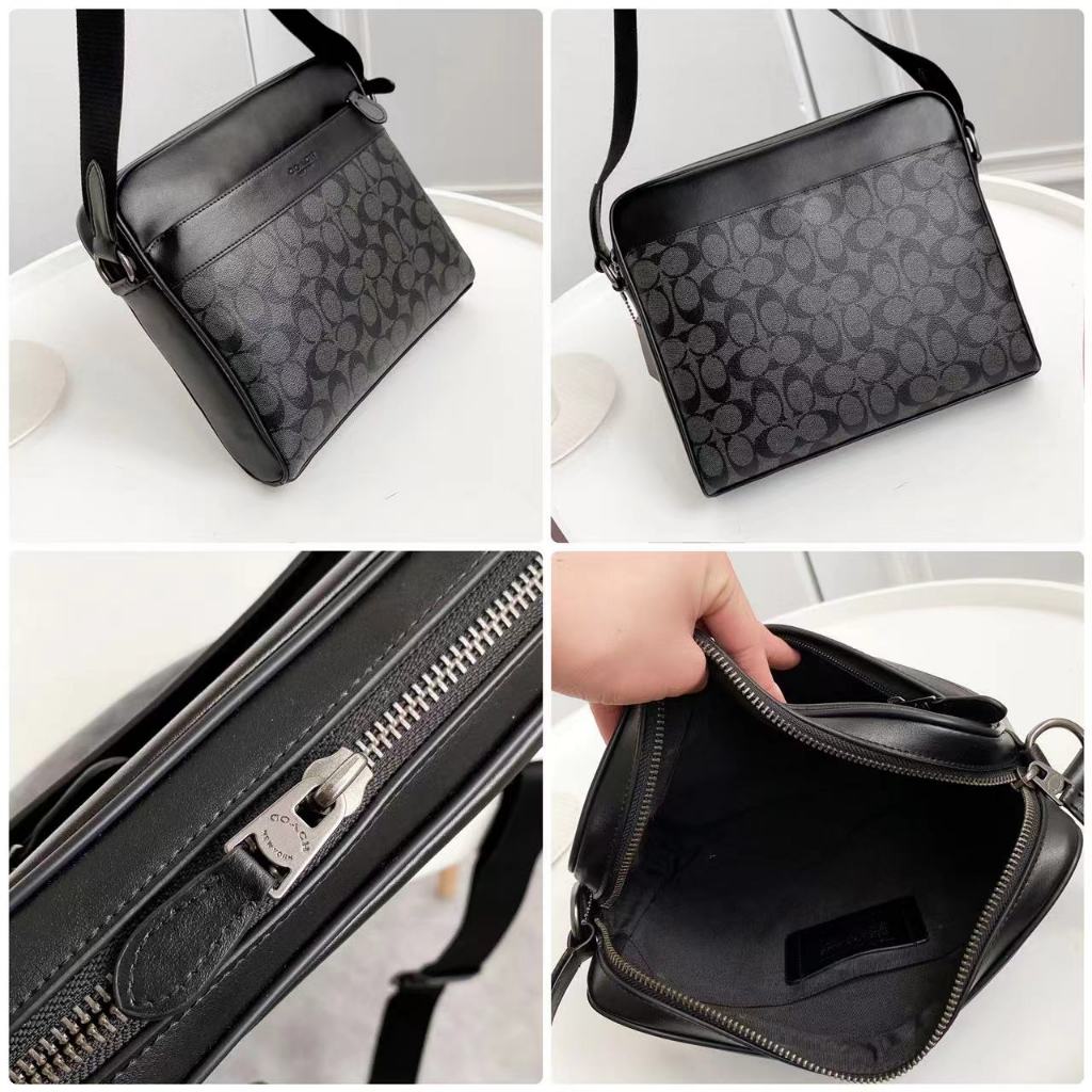 Coach Mens Bag Mens One-Shoulder Diagonal Bag Business Casual Universal Classic Presbyopic Fashion Backpack 28456 28455 24876