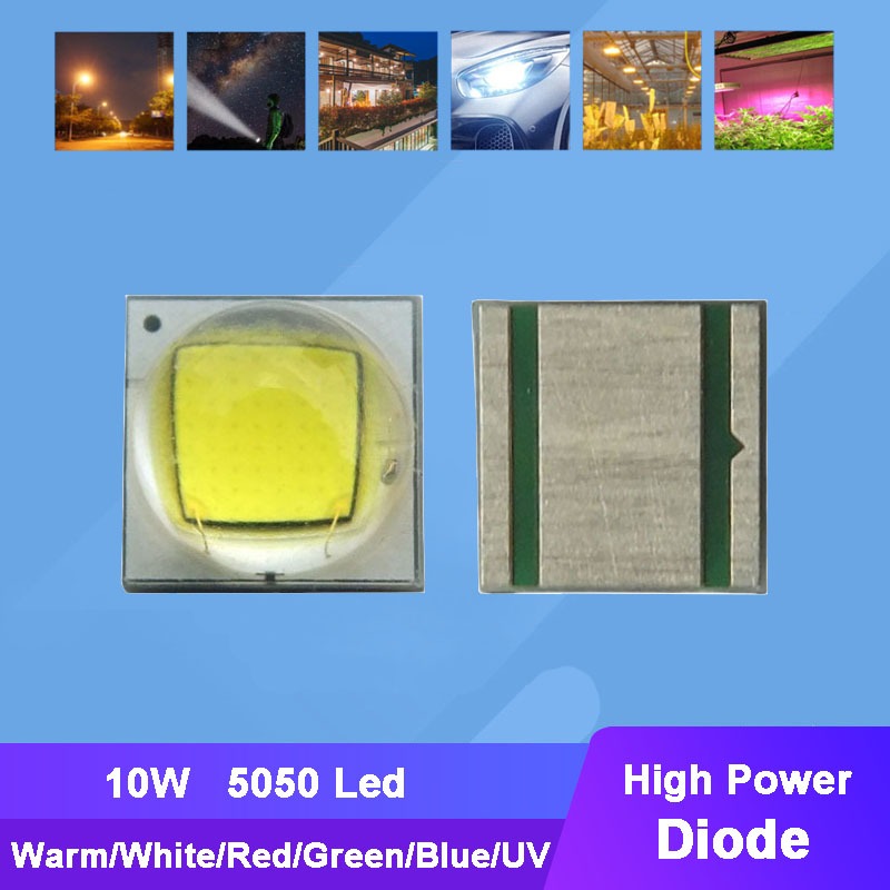 2 ชิ้น 10 วัตต์ 5050 ขาวอบอุ่น เขียว น้ําเงิน แดง UV RGBW LED ไดโอดลูกปัด