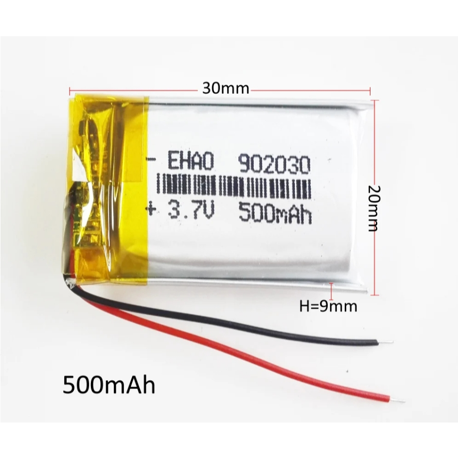 แบตเตอรี่ 3.7v 902030 电池 500mAh-