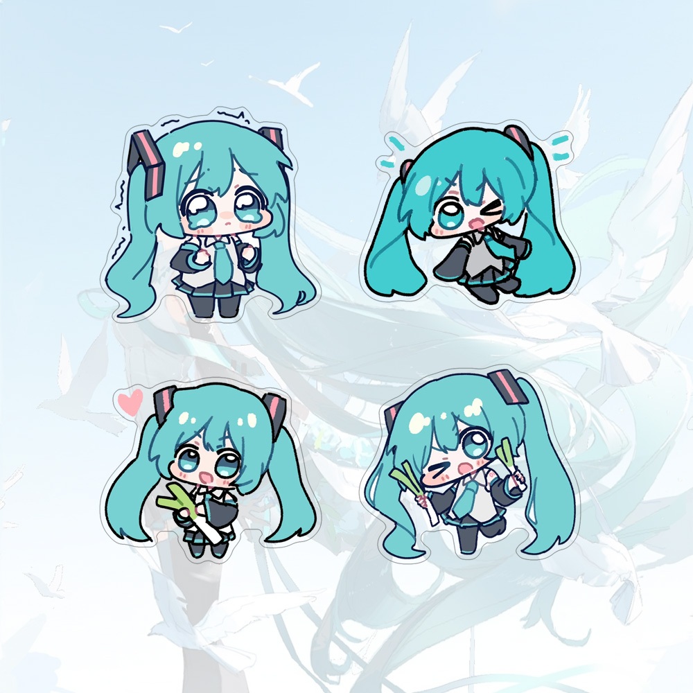 อะคริลิค Pin Miku การ์ตูน Amine สร้างสรรค์น่ารักป้ายเสื้อผ้ากระเป๋าตกแต่ง