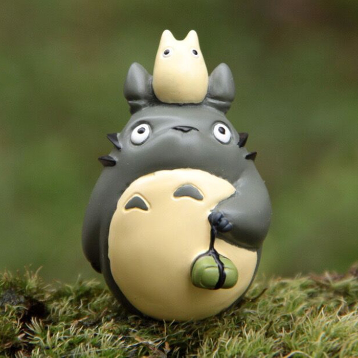 4.8 ซม.มิยาซากิ Hayao อะนิเมะเพื่อนบ้านของฉัน Totoro รูป Totoro พกพาข้าว Dumpling รุ่น Q Mini Dragon Cat PVC ตัวเลขการกระทําตุ๊กตาของเล่น