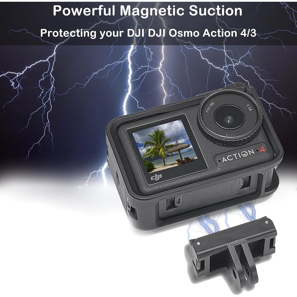 ตัวยึดอะแดปเตอร์แม่เหล็กเข้ากันได้สําหรับ DJI Osmo Action 5 Pro/4/3 อะแดปเตอร์แบบปลดเร็ว - อุปกรณ์เสริม DJI, ขาตั้งกล้องแบบตั้งโปรแกรมได้, เซลฟี่, Vlogging