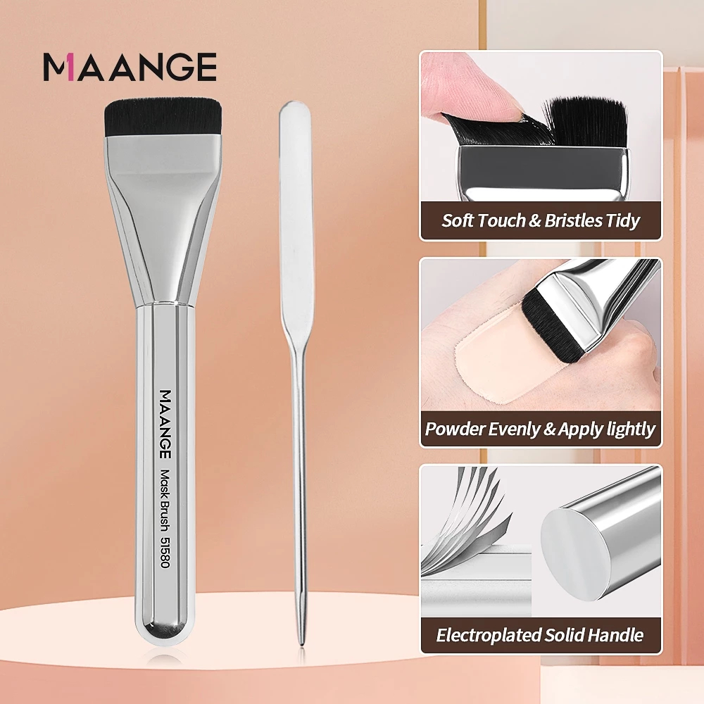 MAANGE แปรงรองพื้น แปรงแต่งหน้ามืออาชีพบางเฉียบชุดไม้พายแปรงคอนซีลเลอร์ (ชุดแต่งหน้ารองพื้น)