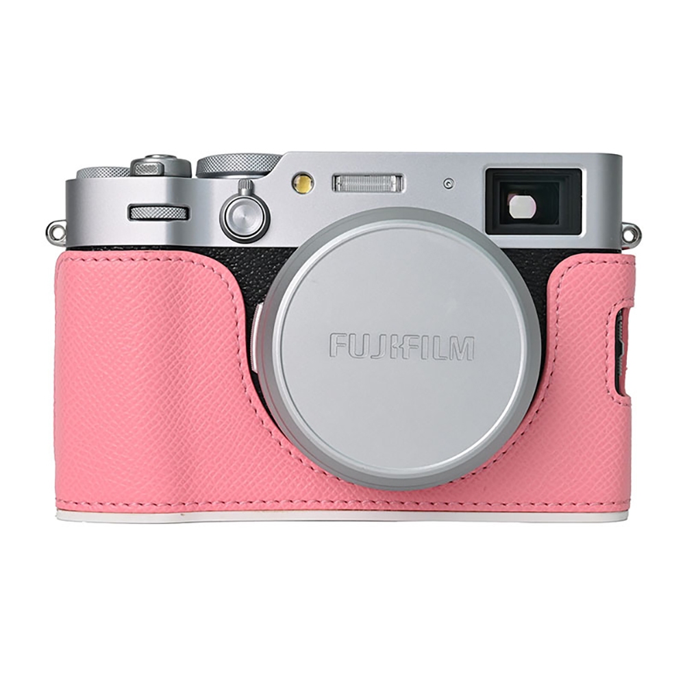 X100vi X100V ปลอกกระเป๋ากล้อง Handmade PU หนังกล้องครึ่งสําหรับ Fujifilm X100V X100VI ฝาครอบ