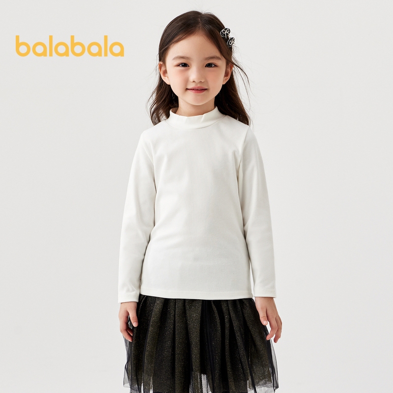 Balabala เสื้อยืดแขนยาวคอสูง ฤดูหนาว สําหรับเด็กชายและเด็กหญิง