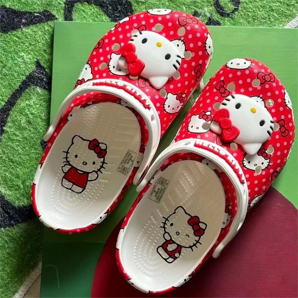 Crosc Cave Shoes Classic Sanrio Series Kitty Cat Beach Shoes210577