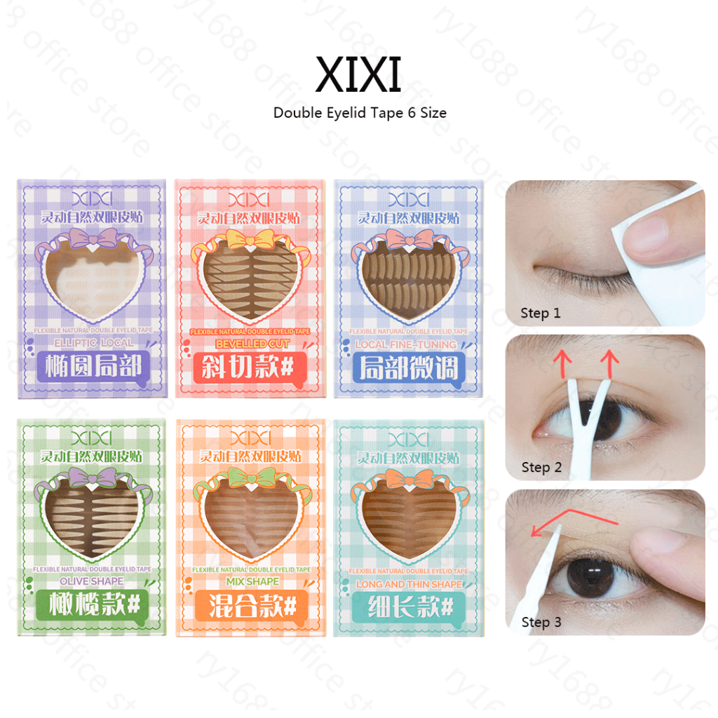 Xixi สติกเกอร์ตาสองชั้นที่มองไม่เห็น Traceless Lasitng กันน้ําไม่ตกตาเครื่องมือความงาม