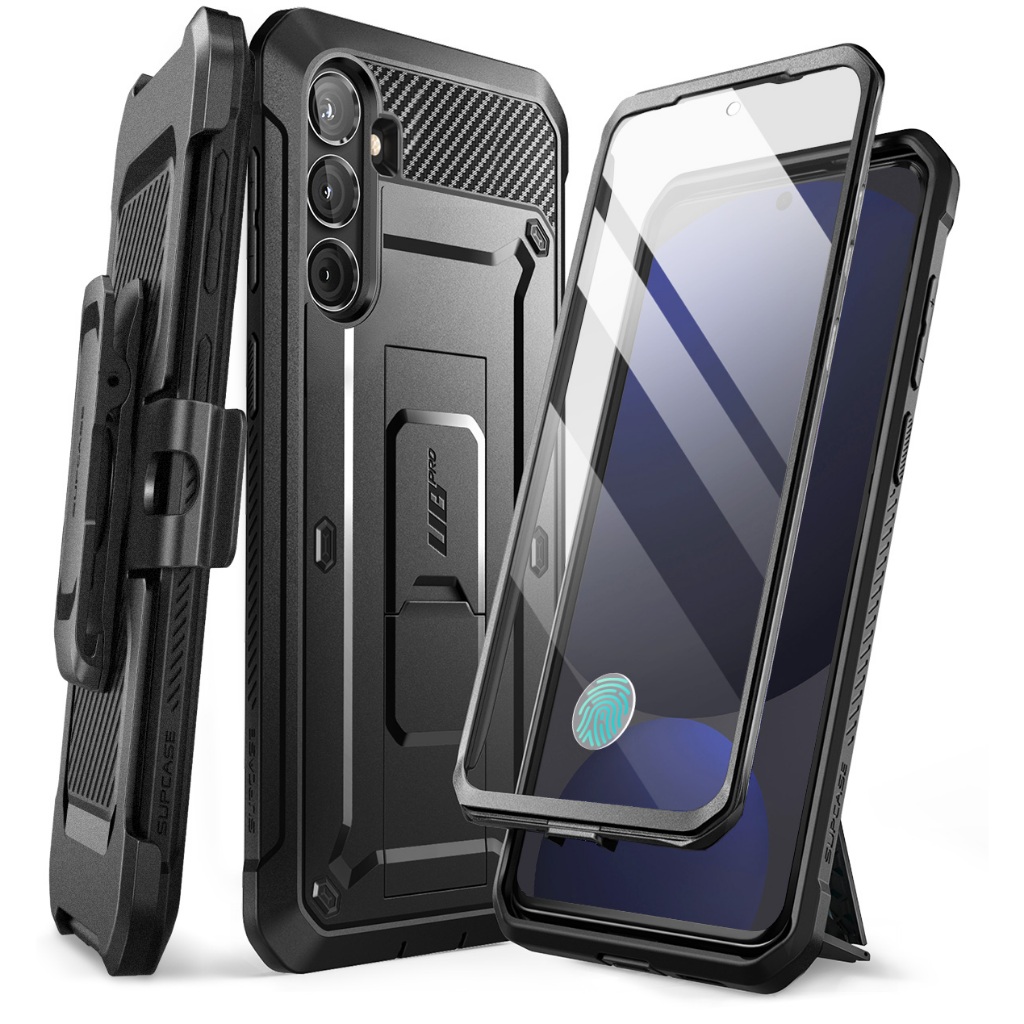 Supcase Unicorn Beetle Pro สําหรับ Samsung Galaxy S24 FE กรณียืนเข็มขัดคลิปในตัวป้องกันหน้าจอเกรดทหารป้องกัน Heavy Duty เคสโทรศัพท์ที่ทนทานสําหรับ Galaxy S24 FE