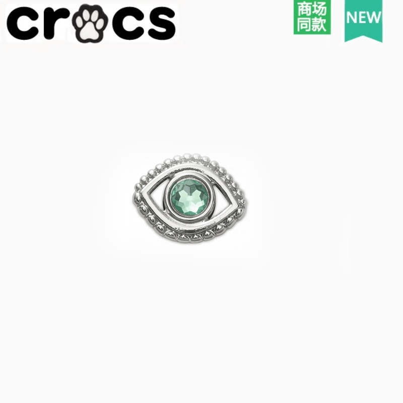 Crocs crocs รองเท้าผ้าใบอุปกรณ์เสริม crocs รองเท้าดอกไม้อัญมณีสีเขียว Star Group สีชมพูรูปสี่เหลี่ยมผืนผ้าอัญมณีรองเท้าหัวเข็มขัด Zhib Star