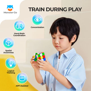 Monster Go Magnetic 3x3 EDU Speed Cube MG 356 การศึกษา Cube ปริศนาของเล่นสําหรับเด็กเริ่มต้นฝึกสอนไม่รวม