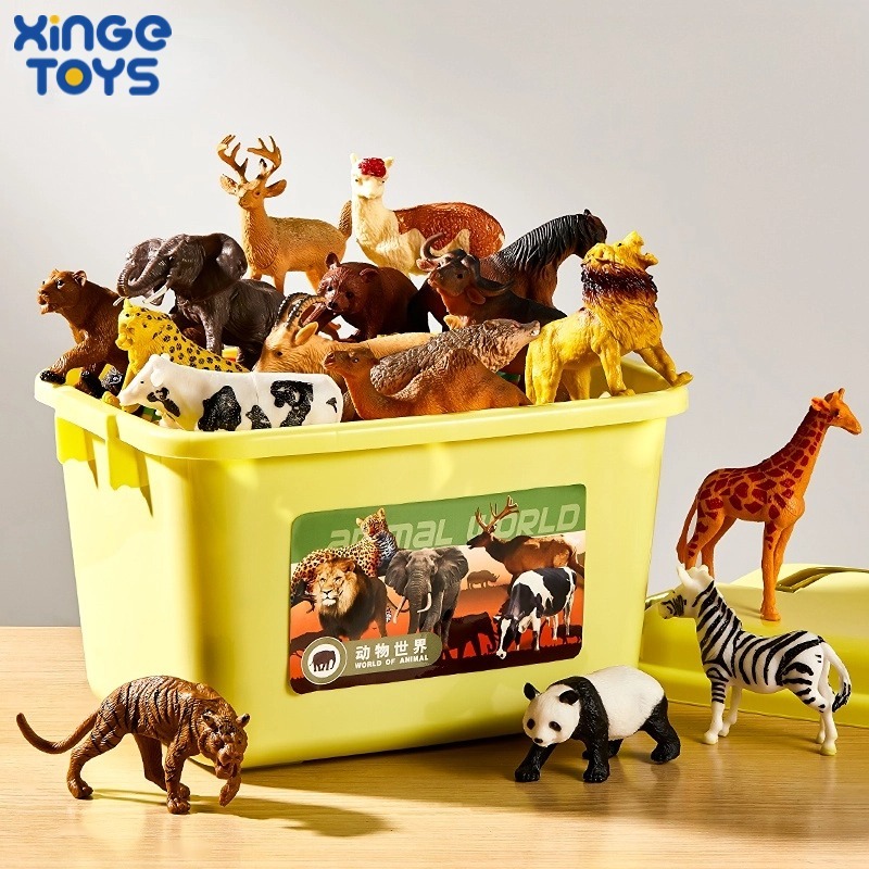 12/16/28 ชิ้นฟาร์มสัตว์ป่าชุด Lion Tiger แกะ Shark สุนัข Ocean รุ่นตัวเลขการกระทํา PVC น่ารัก Miniature การศึกษาของเล่นเด็กของขวัญ