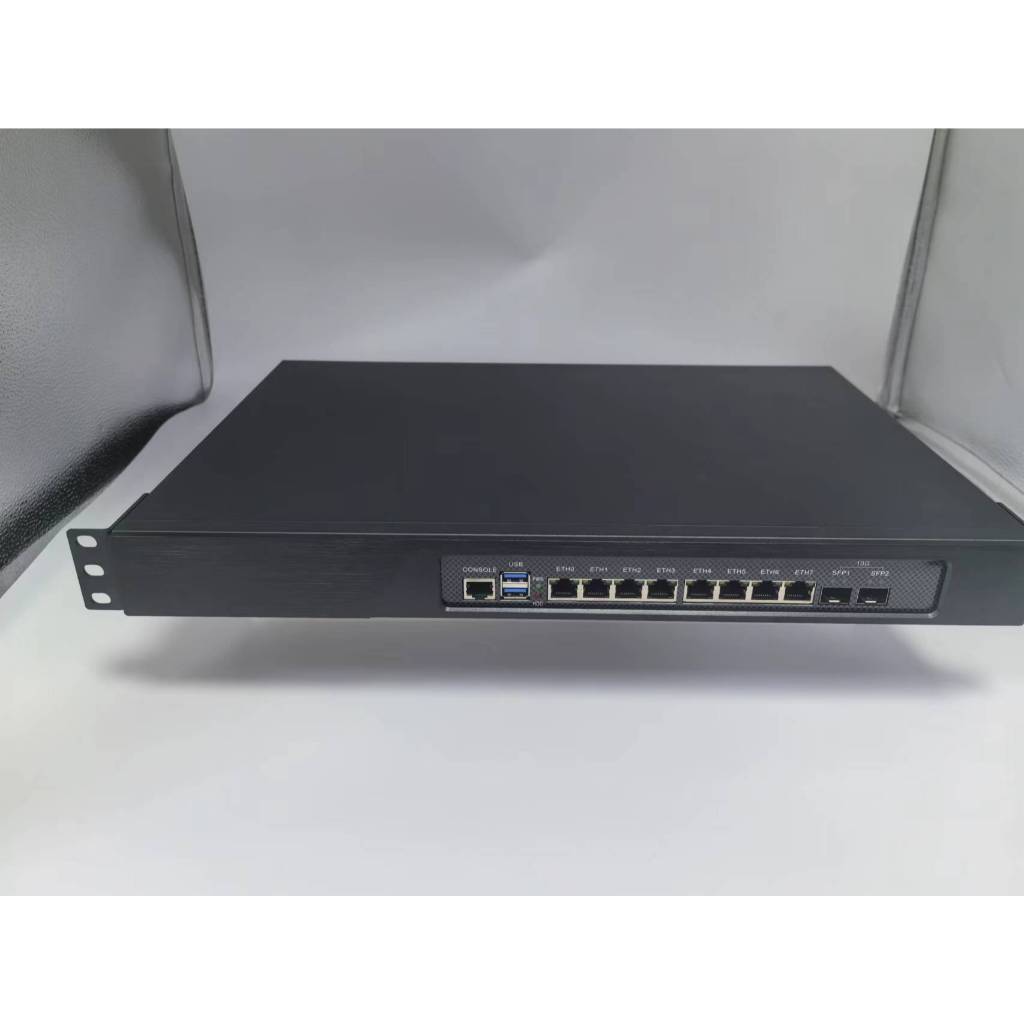 1U Rack Firewall Router Intel Core i7-4700 Quad Core Network Server Intel 8 X 2.5G LAN 2 x 10G SFP+ 
