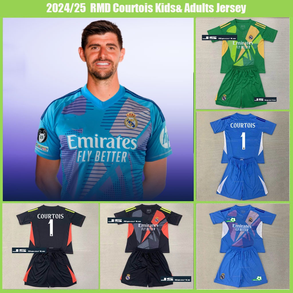 2024/25 RMD Courtois เสื้อผู้รักษาประตูเด็กและผู้ใหญ่/RMD Courtois