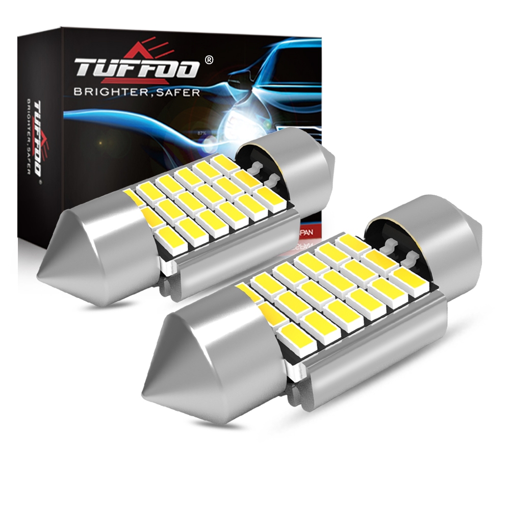 Tuffoo Festoon / C5W / C10W หลอดไฟ LED 28MM / 31MM สําหรับไฟภายในรถ / ไฟป้ายทะเบียน / ไฟโดม / ไฟท้าย - 6000K สีขาว