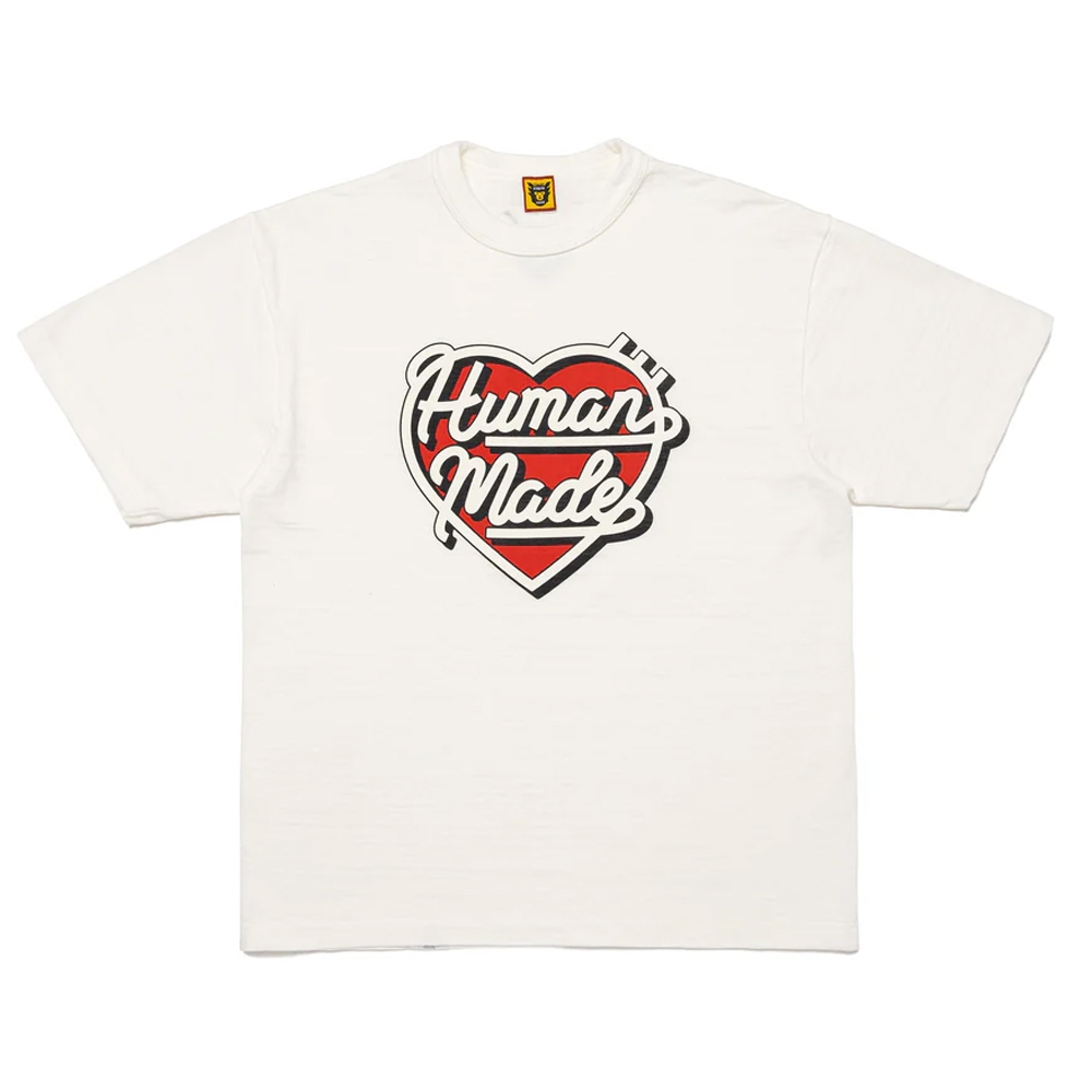 Human MADE SS24 เสื้อยืดกราฟิกหัวใจรักย้อนยุค