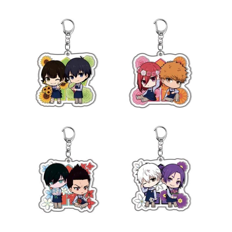 Blue Lock Isagi Yoichi Bachira Chigiri อะนิเมะน่ารักจี้พวงกุญแจ Key แหวนอุปกรณ์เสริมอะคริลิคพวงกุญแจคริสต์มาสของขวัญ