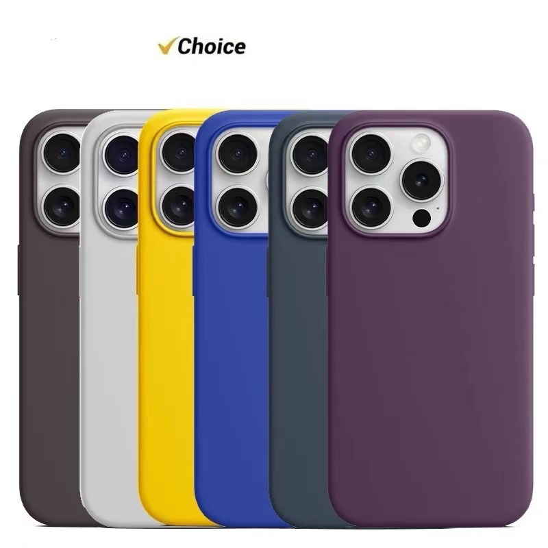 เคสซิลิโคนเหลว Animated Fork Phone 16 Pro Max Magnetic Sucker 16 Pro Animated Barrage Popup สีทึบ 16 Plus Case