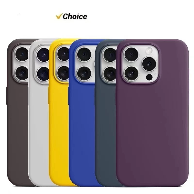 เคสซิลิโคนเหลว Animated Fork Phone 16 Pro Max Magnetic Sucker 16 Pro Animated Barrage Popup สีทึบ 16 Plus Case