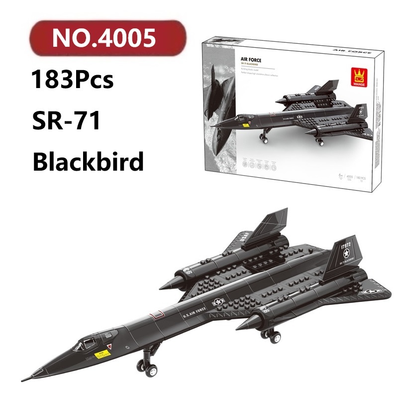 ✨SR-71 เครื่องบินลาดตระเวน โมเดลประกอบแล้ว 183ชิ้น WANGE Plane ของเล่นจิ๊กซอว์