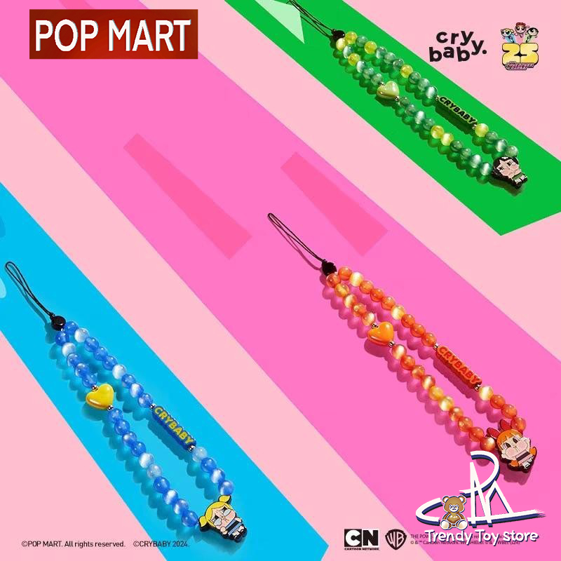 Pop Mart CRYBABY x Powerpuff Girls Mystery Box โทรศัพท ์ มือถือแบบแขวน Mystery Box ของขวัญสินค ้ า