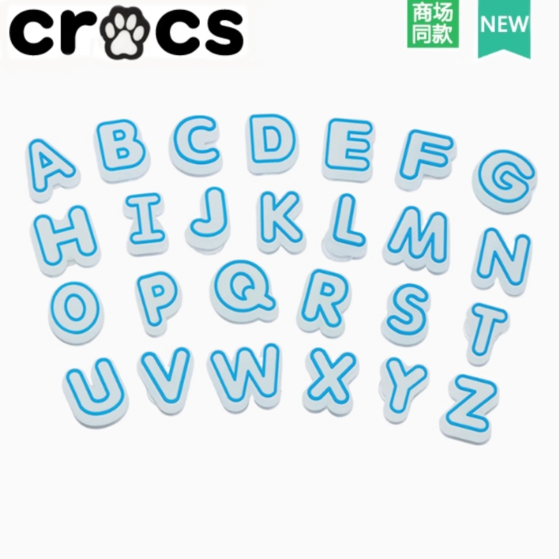 สไตล์ใหม่รองเท้าอุปกรณ์เสริม crocs รองเท้าดอกไม้อุปกรณ์เสริม Carlo Chi ตกแต่ง Zhibixing การ์ตูนส่องสว่างตัวอักษรภาษาอังกฤษ
