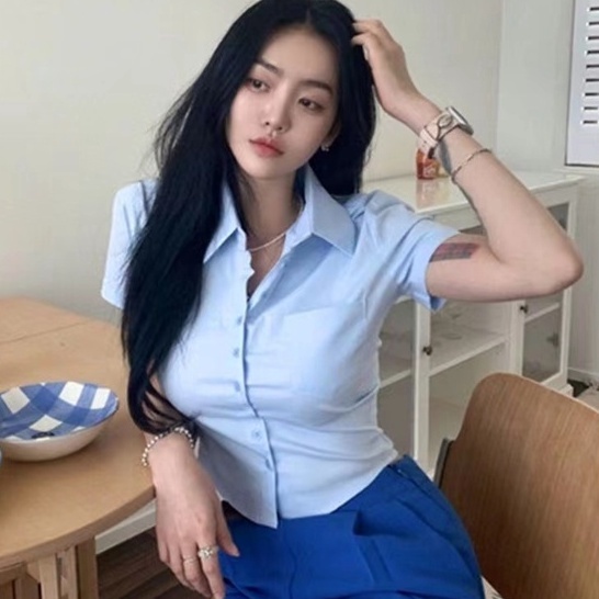 เสื้อแขนยาวสําหรับผู้หญิงเสื้อสํานักงานบาง